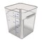 Carlisle 11.13 in. x 11.13 in. x 12.58 in. 18 qt. Squares Polycarbonate Food Storage Container - Clear
